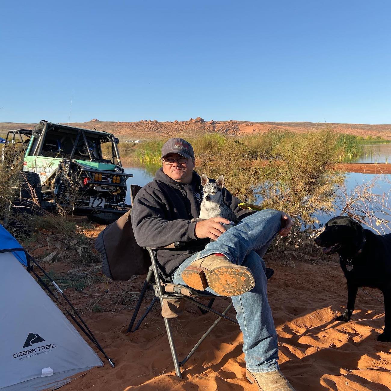 Hunter with his dog